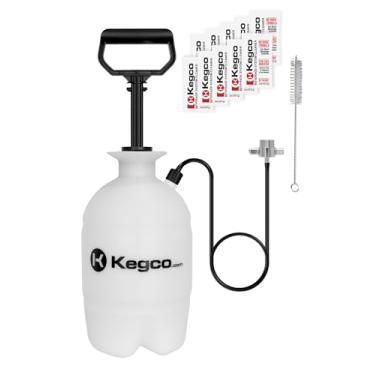 Imagem de Kegco Kit de limpeza Kegerator pressurizado com bomba manual de 1 galão com limpador sem enxágue