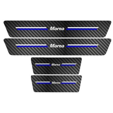 Imagem de Kit Soleira Protetora Porta Premium Blue Carbono Marea 2007 - Jhow Ade
