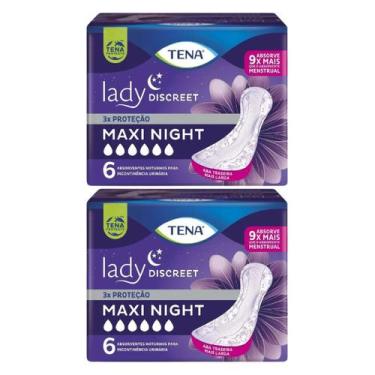 Imagem de Kit C2 Absorvente Lady Discreet Maxi Night C6 Seco  Tena - Tena - Essi