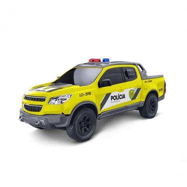 Imagem de Carrinho Caminhonete Viaturas Pick-up S10 Policia Grande Policia Pr Amarela