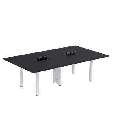 Imagem de Mesa Reunião 240cm X 140cm Mrcpb2414 Preto-branco