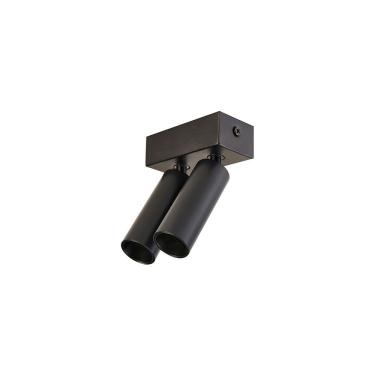 Imagem de Spot Direcionável De Sobrepor Nordecor Kona Duplo Led Alto Irc 97 Bivolt Preto 2700k Luz Amarela 6586