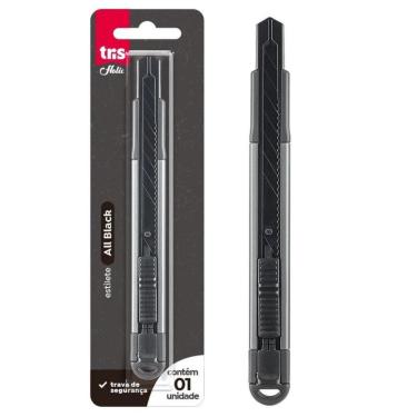 Imagem de Estilete Metálico All Black Tris - 9mm