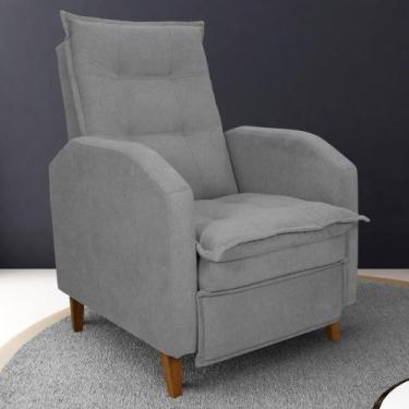 Imagem de Poltrona Reclinável Leeds Boucle Cinza - CASA H