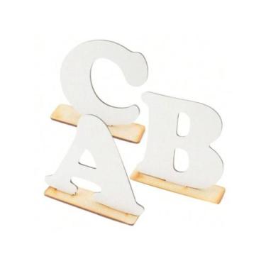 Imagem de Letras para Mesa de Festa em MDF Varias cores 10cm Numeros e Caractere