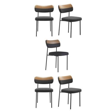 Imagem de Kit 5 Cadeiras Mona Para Sala Jantar Gourmet em Aço-EdeCasaMoveis