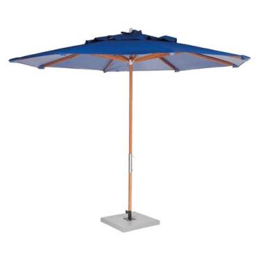 Imagem de Ombrelone Leblon Azul Marinho em Madeira 2,00 MT (LARG) Base 65x65 cm 