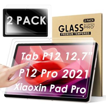 Imagem de DETUOSI Pacote com 2 protetores de tela para Lenovo Idea Tab Pro 32.3 cm 2025//Yoga Tab Plus 2025/Tab P12 2023 Android Tablet Vidro Temperado Mica para Lenovo Idea Tab Pro 2025 / Tab P12 2023 (12,7