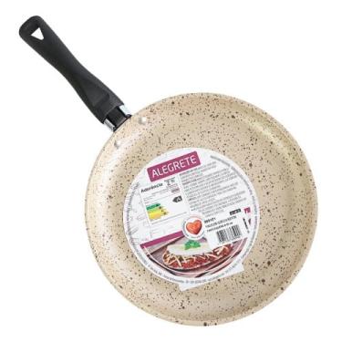 Imagem de Alecrete Frigideira Panquequeira, 22 cm de Diâmetro, Antiaderente, Cabo Ergonômico, Bege