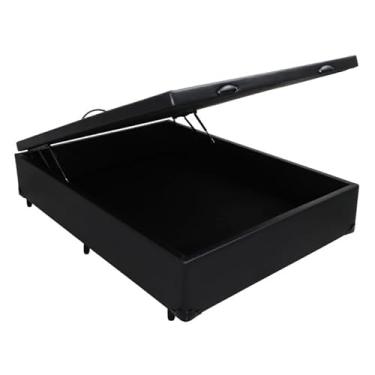 Imagem de Cama Box Bau Casal com Pistões a gás (Corino, Preto)