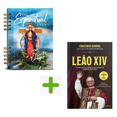 Imagem de Kit ,Diário Espiritual 2026 Capa Terra Prometida, + Leão XIV, A vida d