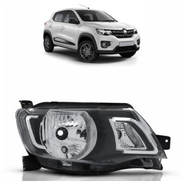 Imagem de Farol Dianteiro Kwid 2017 A 2018 Máscara Negra - Automotive Imports, D
