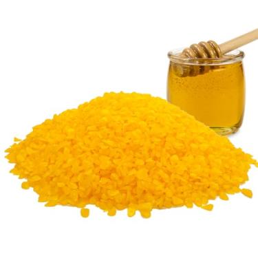 Imagem de Pelotas de cera de abelha 4,5 kg, cera de abelha amarela, cera de abelha 100% orgânica para fabricação de velas, corpo, cuidados com a pele, faça você mesmo, protetor labial e suprimentos para