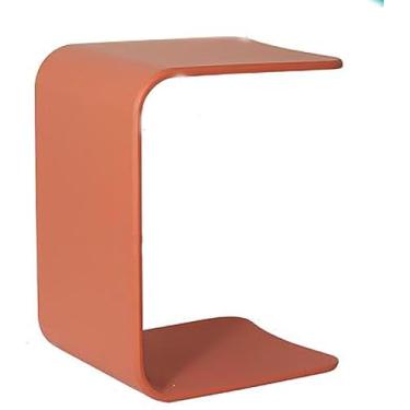 Imagem de Mesa Lateral Em Forma De U, Mesa Lateral Com Borda De Madeira Natural, Mesa Lateral Em Forma De C Para Sofá E Sofá De Cama Mesa Lateral Para Laptop Para Sala De E, Orange, 40×45×60cm