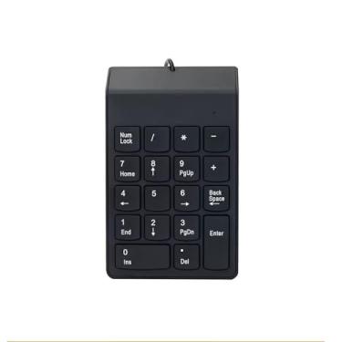 Imagem de Teclado numérico com fio, teclado numérico, teclado numérico, teclado USB de 18 teclas, itens essenciais de contabilidade para escritório, desktop, laptops, acessórios, Chromebook, notebook, EliteBook