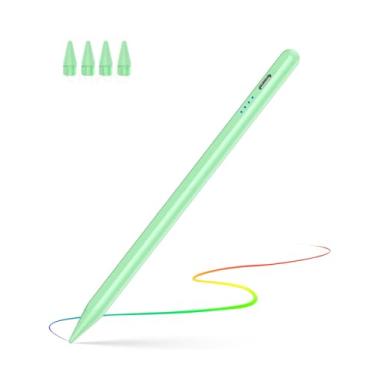 Imagem de Caneta Stylus com Adsorção Magnética e Rejeição de Palma, Compatível com iPad 6/7/8/9/10, iPad Mini 6/5, iPad Air M2/5/4/3, iPad Pro13/11/12,9 polegadas M4 (Verde)