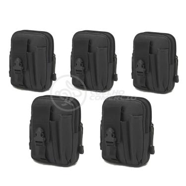 Imagem de Kit 5 Bolsas Pretas Conjunto De Sobrevivência E Atividades Camping preto