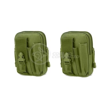 Imagem de Kit 2 Bolsas Verde Militar Kits De Sobrevivência E Atividades De Camping verde