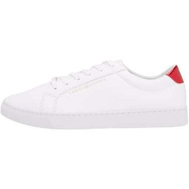 Imagem de Tommy Hilfiger Tênis feminino Essential Nautical cano baixo, Branco, 7.5