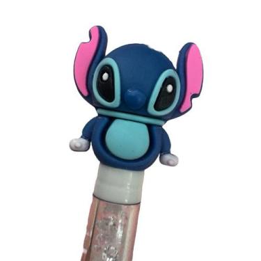 Imagem de Caneta Stitch Angel Fofa Ponta Fina Pedra Brilho Escolar Gel Lançament