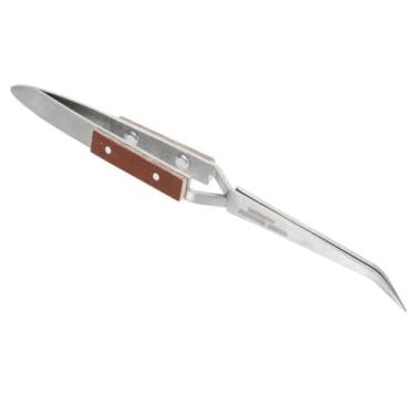 Imagem de 2 pinças de solda para joias, ponta curva reta, pinça de soldagem, trava cruzada, ferramenta de artesanato para joalheiro