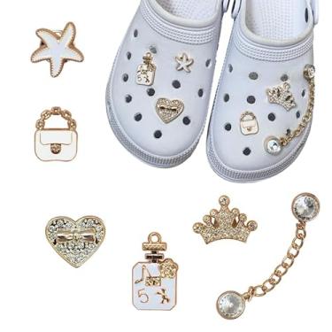 Imagem de Kit 6 Pins Bottons Pingentes para Babuches e Calçados Luxo Metalizados (Cute 3)