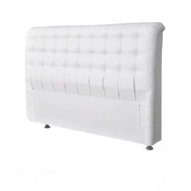 Imagem de Cabeceira Dama 1,60 Cm Cama Box Queen Corino Branco