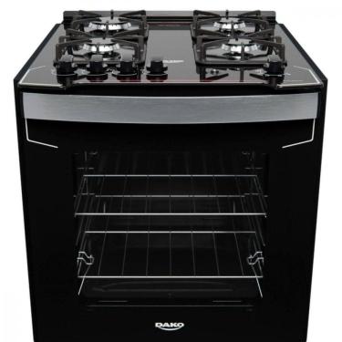 Imagem de Fogão De Embutir 4 Bocas Dako Com Mesa De Vidro Preto Bivolt