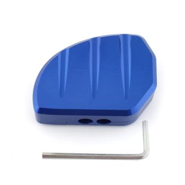 Imagem de FINMOKAL Almofada de placa auxiliar de extensão de suporte lateral para motocicleta compatível com Honda Pcx-160 Pcx 160 2025 (azul)