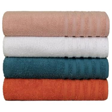 Imagem de Toalha de Banho Gigante, Kit 4 Toalha de Rosto Fio Penteado Maciez Extra, 44cm X 75cm(KIT 5)