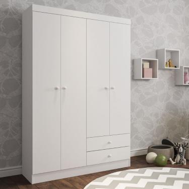 Imagem de Guarda Roupas Infantil Roupeiro Louise 4 Portas Branco- Mabe Magazine