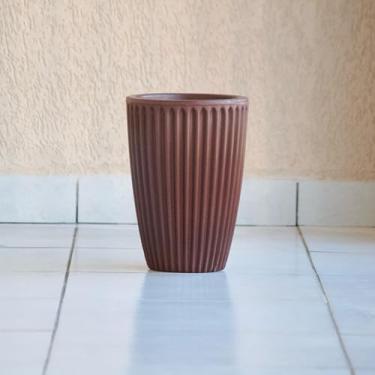 Imagem de Vaso de Planta Decarativo Coluna Romana 34x24 Luxo Externo e Interno em Polietileno (Marrom)