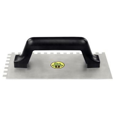 Imagem de Desempenadeira Metálica Base Lisa Tramontina Com Dentes Com Cabo Plástico Tramontina