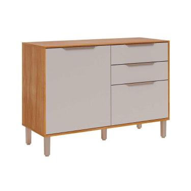 Imagem de Balcão De Cozinha C- Tampo Celeste C- 2 Portas E 2 Gavetas 120cm Cinamomo-off White - Mgm