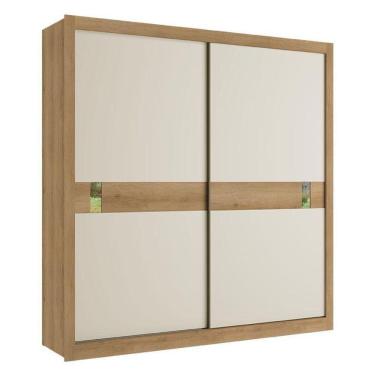 Imagem de Guarda Roupa Casal Copenhagen 2 Portas Capuccino Off White Cacau Flex - Thb