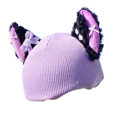 Imagem de Aymzbd Capa para capacete de esqui com laço e orelhas de gato, acessório para snowboard.