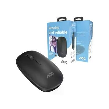 Imagem de Mouse Óptico Sem Fio Wireless 2.4 Ghz 1600 DPI - Preto - AOC