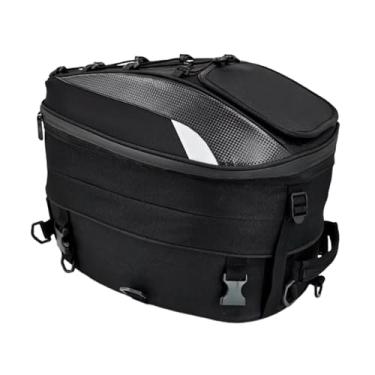 Imagem de Dynwave Bolsa para capacete de motocicleta, bolsa traseira expansível multifuncional, mochila para capacete com suporte para banco traseiro, ideal para