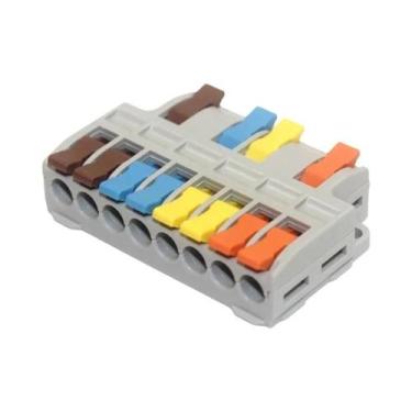 Imagem de Conector Rápido Universal Compacto 5 10pcs Bloco Terminal Elétrico De 