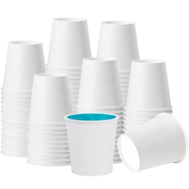 Imagem de Lamosi Copos de papel para banheiro de 85 g, pacote com 200, copos de enxaguante bucal descartáveis para café, expresso, frutas