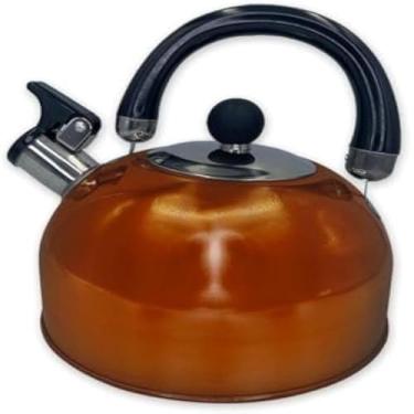 Imagem de Chaleira Metalica Com Apito 2 Litros Cobre