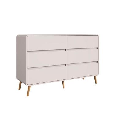 Imagem de Cômoda Infantil Curve 6 Gavetas Bege Dunas