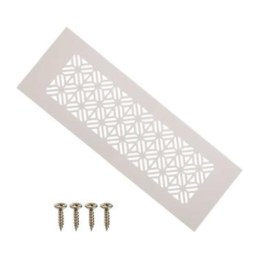 Imagem de PATIKIL Capa de ventilação de porta de 25 x 7,6 cm, 2 peças de capa de ventilação de grade de alumínio resistente com parafusos de montagem para porta de guarda-roupa de armário, cinza caxemira