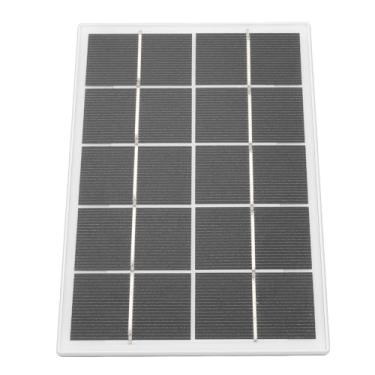 Imagem de Generic Painel de Carregamento Solar da Câmera, Ampla Aplicação Suporte de Energia Estável Carregador de Painel Solar de Câmera de Silicone Monocristalino 3w 5v para Ventilador (Branco)