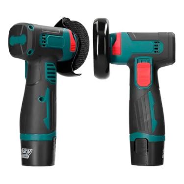 Imagem de Esmerilhadeira Angular Recarregável, 12V, 3600mAh, Bateria Íon de Lítio, 19500 RPM, Disco 76mm, Bivolt, com Carregador e Acessórios