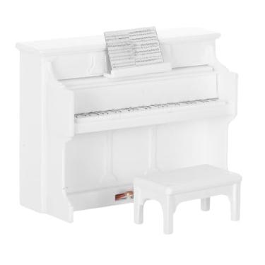 Imagem de Toyvian Mini Piano para Casa de Bonecas: Conjunto de Piano Em Miniatura Na Escala 1:12 Com Banqueta E Partitura, Instrumentos Musicais Realistas para Decoração de Casa de Bonecas, Artesanato Diy,