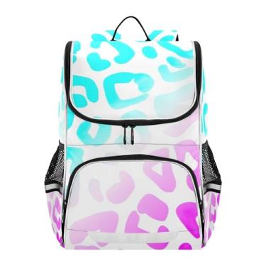 Imagem de Joisal Blue Pink Purple Leopard Backpacks for Boys Elementary Age 6-12 Back to School Bags Kawaii Lightweight Kids Girls' Backpack Rainbow Book Bags