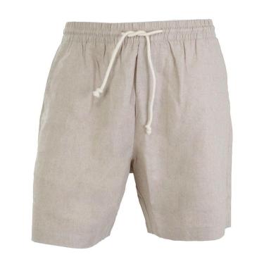 Imagem de Shorts Masculino Lado Avesso Linho Bege - LH17612-Masculino
