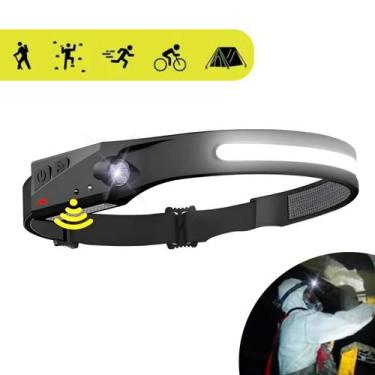 Imagem de Lanterna Cabeça Recarregável Forte Led Sensor Movimento Usb - BOMVINK