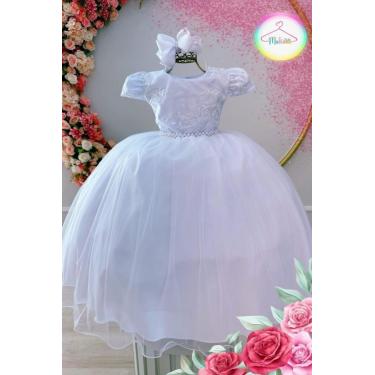 Imagem de Vestido Infantil Festa Longo Branco